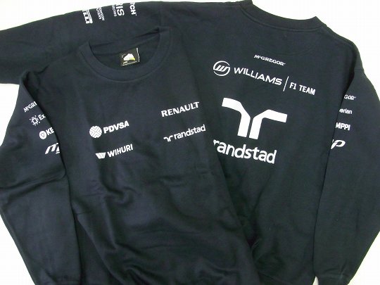 Williams 2013年 チーム,スウェット