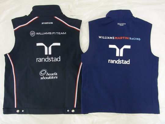 WILLIAMS 2015年,2012年/チーム用 ベスト