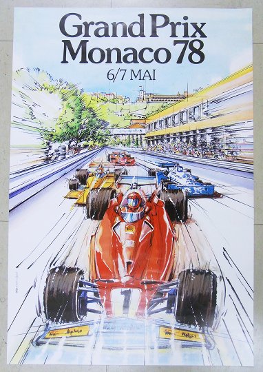 モナコGP ポスター 1978年 N.ラウダ/Ferrari