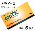 【5本入】トライ-X/TRI-X 黒白 ＜ブローニー120＞ コダック